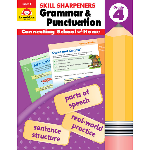 CARSON DELLOSA EDUCATION Evan-Moor Educational Publishers Skill Sharpeners: Grammar & Punctuation Activity Book, Grade 4
