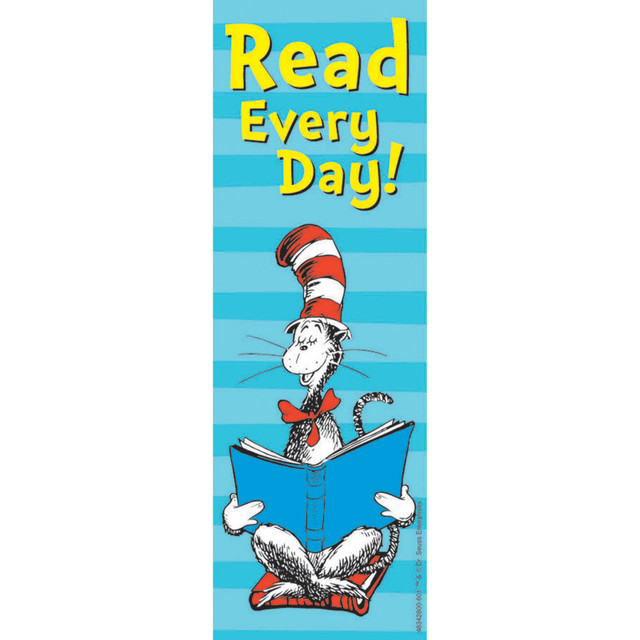 EUREKA Eureka® Cat in the Hat™ Read Every Day Bookmarks, Pack of 36