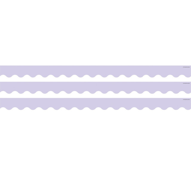 TEACHER CREATED RESOURCES Teacher Created Resources® Lavender Scalloped Rolled Border Trim, 50 Feet, 3 Rolls