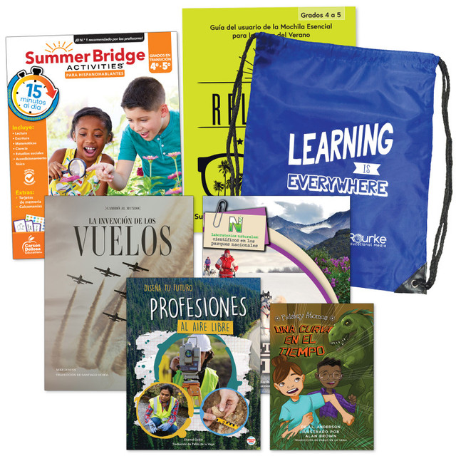 CARSON DELLOSA EDUCATION Summer Bridge Activities Summer Bridge Spanish Backpack, Grade 4-5