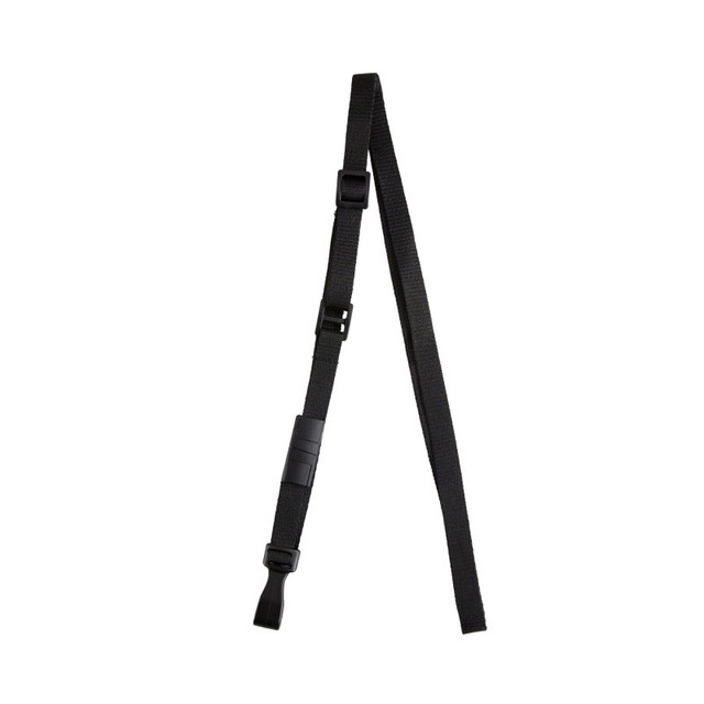 BAUMGARTENS INC SICURIX Breakaway Plastic Hook Lanyard, Black, Pack of 10