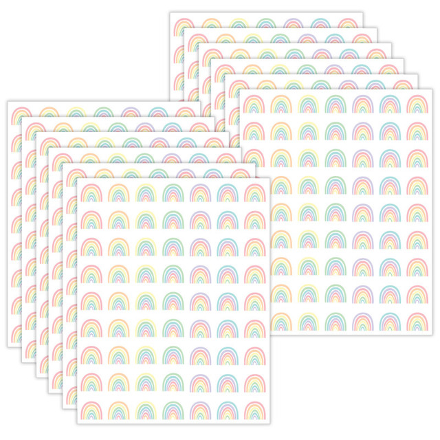 TEACHER CREATED RESOURCES Teacher Created Resources® Pastel Pop Rainbows Mini Stickers, 378 Per Pack, 12 Packs