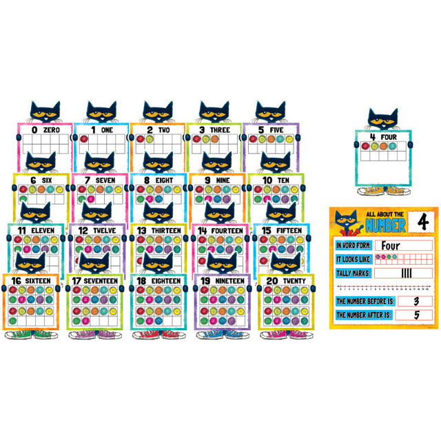 TEACHER CREATED RESOURCES Teacher Created Resources® Pete the Cat® Numbers 0-20 Bulletin Board Set
