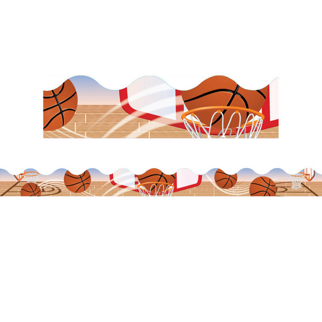 EUREKA Eureka® Basketball Deco Trim®, 37 Feet