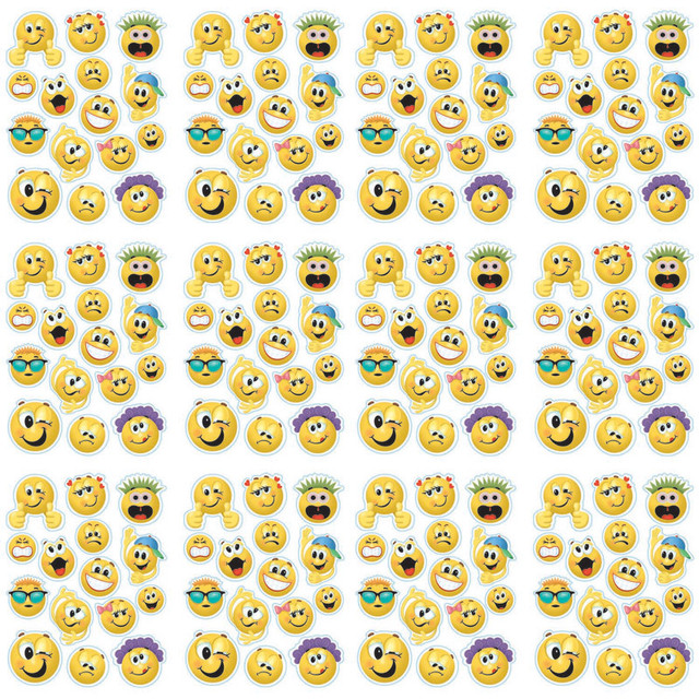 EUREKA Eureka® Emoticons Window Clings, 12 Sheets