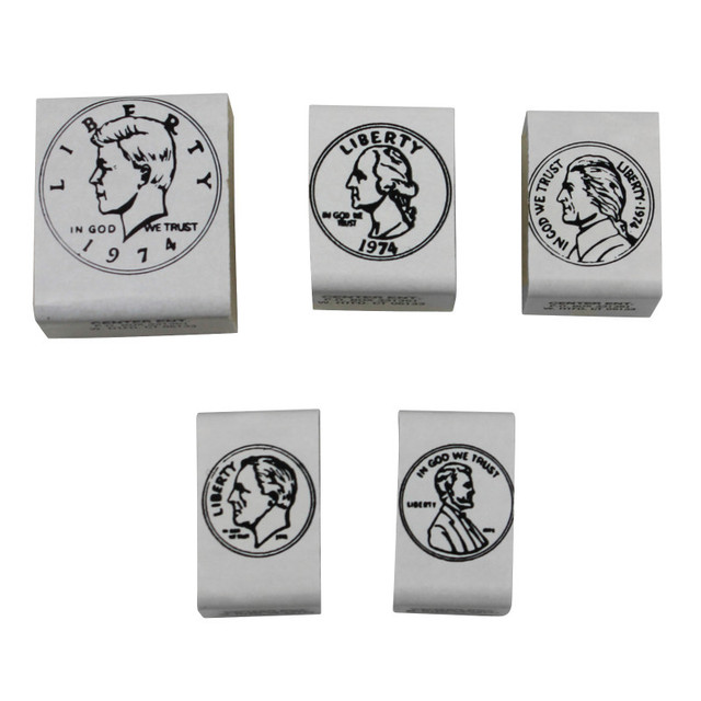 LEARNING ADVANTAGE READY 2 LEARN™ Coin Stamps - Heads - Set of 5