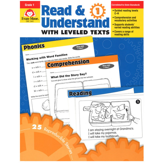 EVAN-MOOR Evan-Moor Educational Publishers Read & Understand with Leveled Texts Book, Grade 1