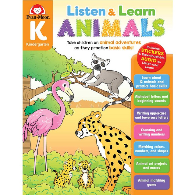 CARSON DELLOSA EDUCATION Evan-Moor Educational Publishers Listen and Learn Animals, Grade K