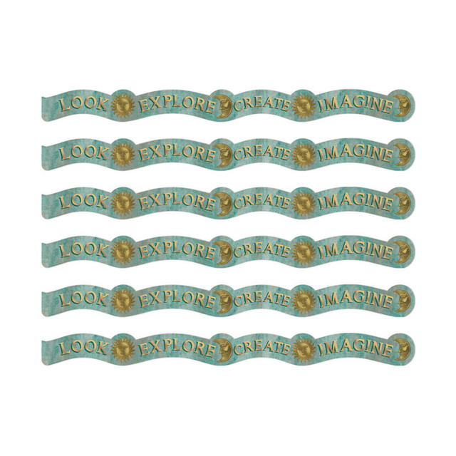 EUREKA Eureka® Curiosity Garden Dream Explore Create Imagine Extra Wide Deco Trim®, 37 Feet Per Pack, 6 Packs