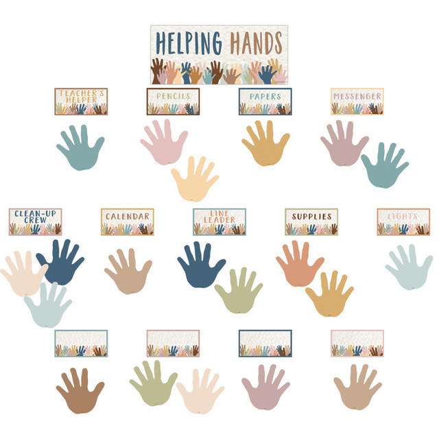 TEACHER CREATED RESOURCES Teacher Created Resources® Everyone is Welcome Helping Hands Mini Bulletin Board Set
