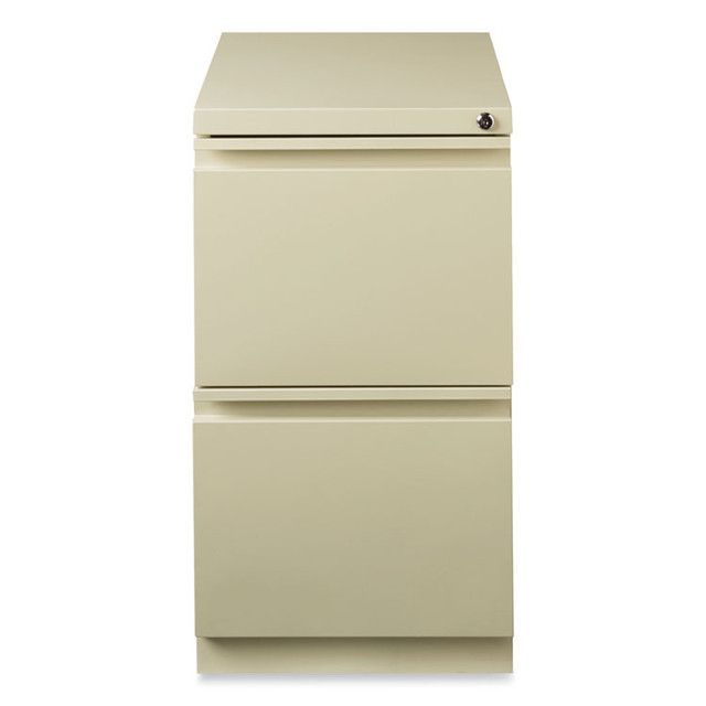 HIRSH INDUSTRIES SPACE SOLUTIONS 18577 Full-Width Pull 20 Deep Mobile Pedestal File, 2-Drawer: File/File, Letter, Putty, 15 x 19.88 x 27.75