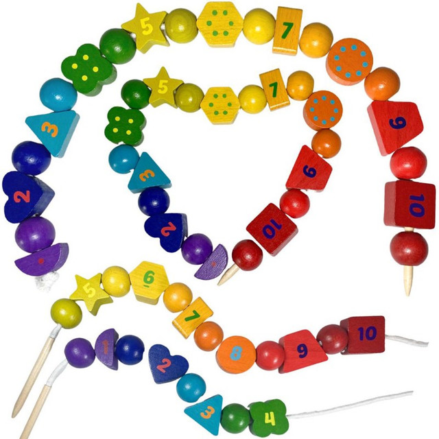 EXTASTICKS LLC Extasticks Threading Lino Wooden Lacing Beads
