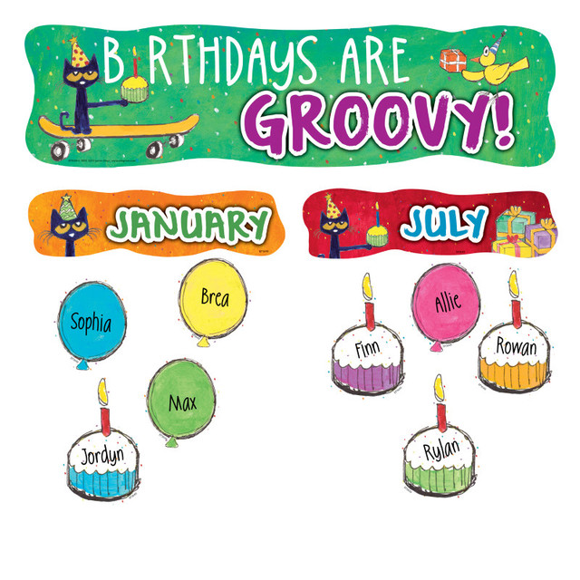 TEACHER CREATED RESOURCES Edupress™ Pete the Cat Happy Birthday Mini Bulletin Board Set