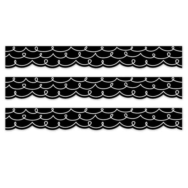 CREATIVE TEACHING PRESS Creative Teaching Press® Core Decor Loop-de-Loop on Black EZ Border, 48 Feet Per Pack, 3 Packs