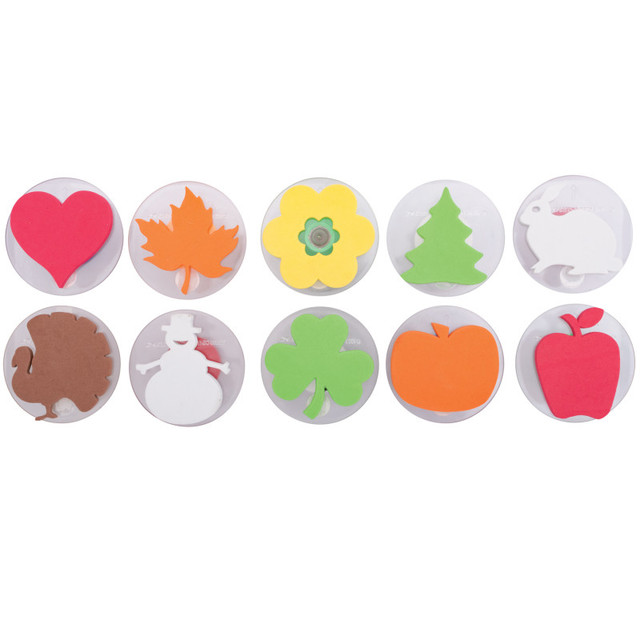 LEARNING ADVANTAGE READY 2 LEARN™ Giant Stampers - Holiday Shapes - Set of 10
