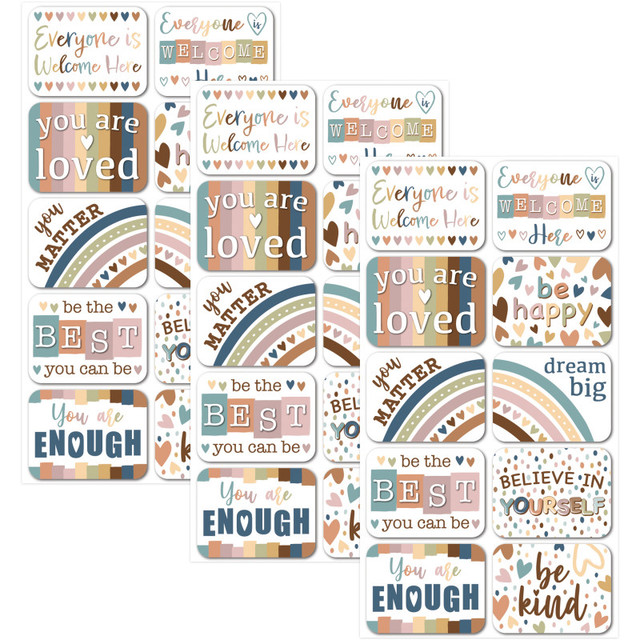 ASHLEY PRODUCTIONS Ashley Productions® Non-Magnetic Mini Whiteboard Erasers, Everyone is Welcome, 10 Per Pack, 3 Packs
