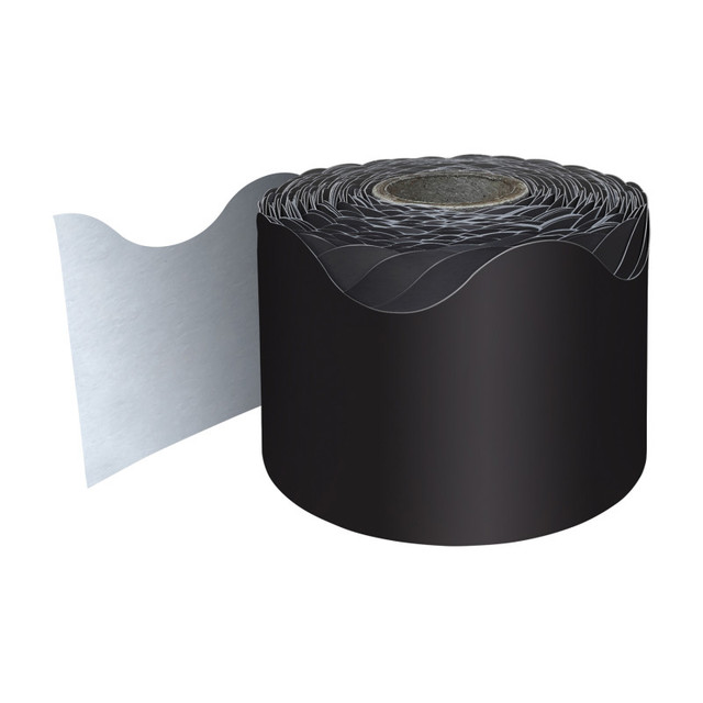 CARSON DELLOSA EDUCATION Carson Dellosa Education Black Rolled Scalloped Border, 2-1/4 Inch x 65 Feet