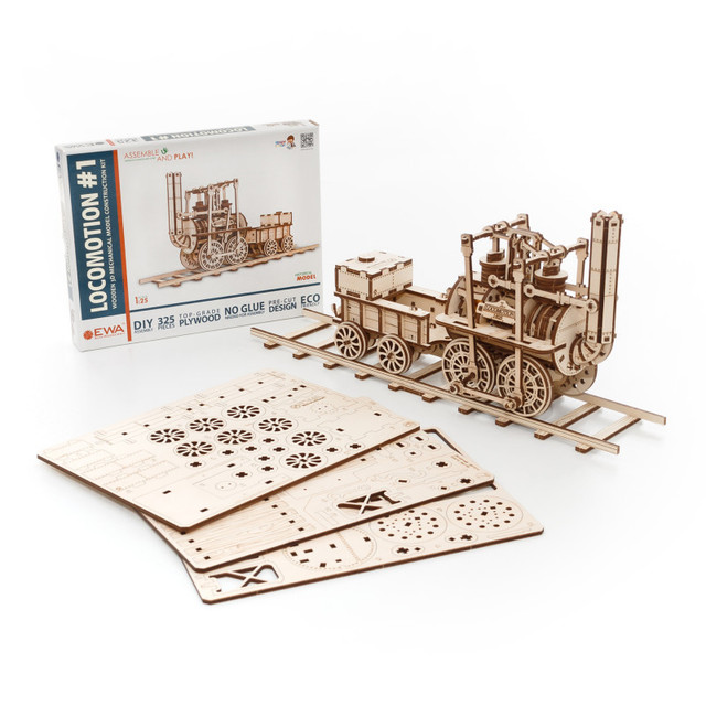 ARTVENTURE LLC EWA Eco-Wood-Art Locomotive 3D Wooden STEM Construction Kit ARTVENTURE LLC EWA Eco-Wood-Art Locomotive 3D Wooden STEM Construction Kit
