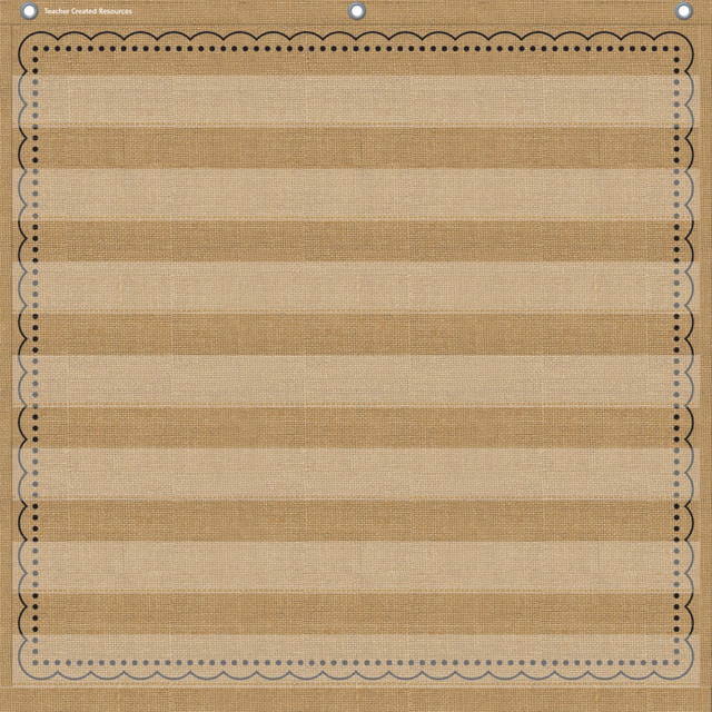TEACHER CREATED RESOURCES Teacher Created Resources® 7-Pocket Pocket Chart, Burlap Design, 28" x 28"