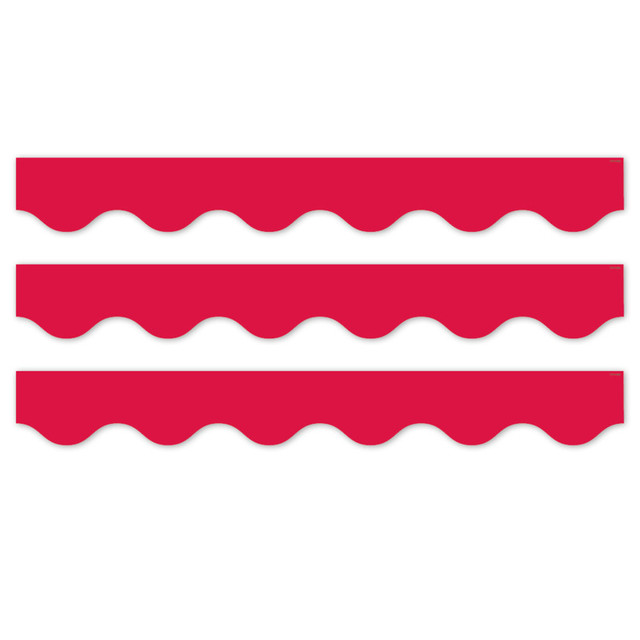 CREATIVE TEACHING PRESS Creative Teaching Press® Core Decor Red Wavy EZ Border, Bulletin Board Border, 48 Feet Per Pack, 3 Packs