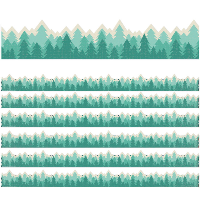 EUREKA Eureka® Adventurer Trees Extra Wide Deco Trim®, 37 Feet Per Pack, 6 Packs