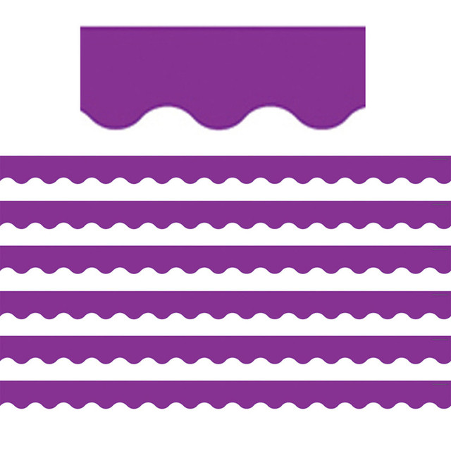 TEACHER CREATED RESOURCES Teacher Created Resources® Purple Scalloped Border Trim, 35 Feet Per Pack, 6 Packs