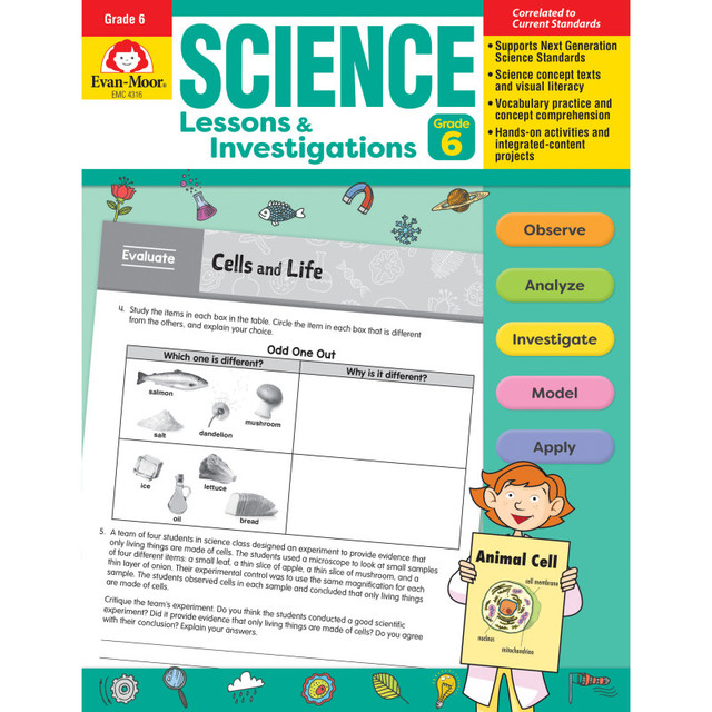 EVAN-MOOR Evan-Moor Educational Publishers Science Lessons and Investigations, Grade 6