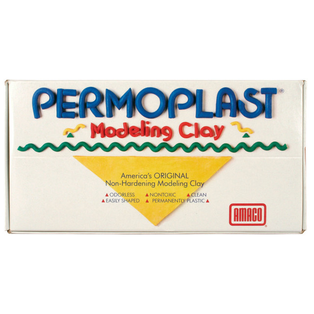 AMERICAN ART CLAY AMACO Permoplast Modeling Clay, Cream, 1 lb.