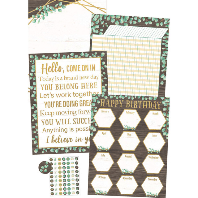 TEACHER CREATED RESOURCES Teacher Created Resources® Eucalyptus Classroom Essentials Chart Pack