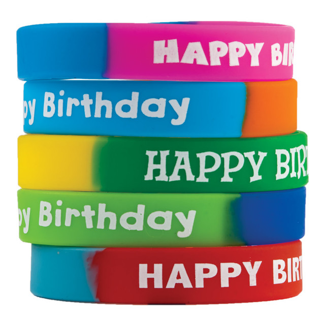 TEACHER CREATED RESOURCES Teacher Created Resources® Fancy Happy Birthday Two-Toned Wristband Pack, Pack of 10