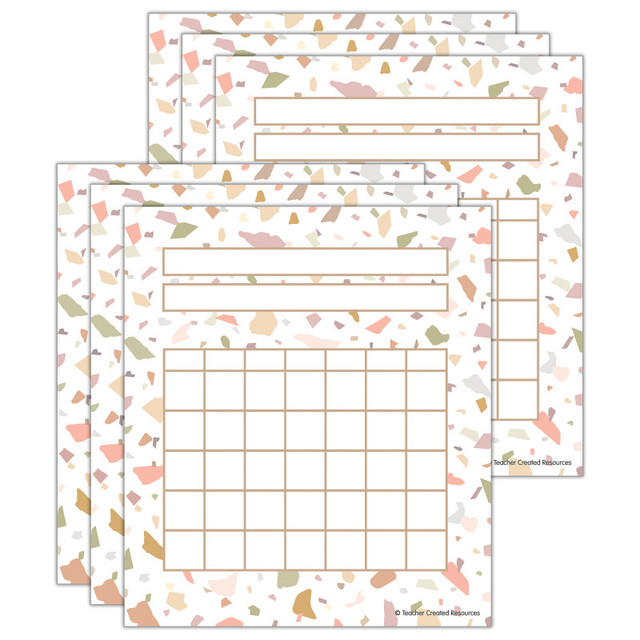 TEACHER CREATED RESOURCES Teacher Created Resources® Terrazzo Tones Incentive Charts, 36 Per Pack, 6 Packs