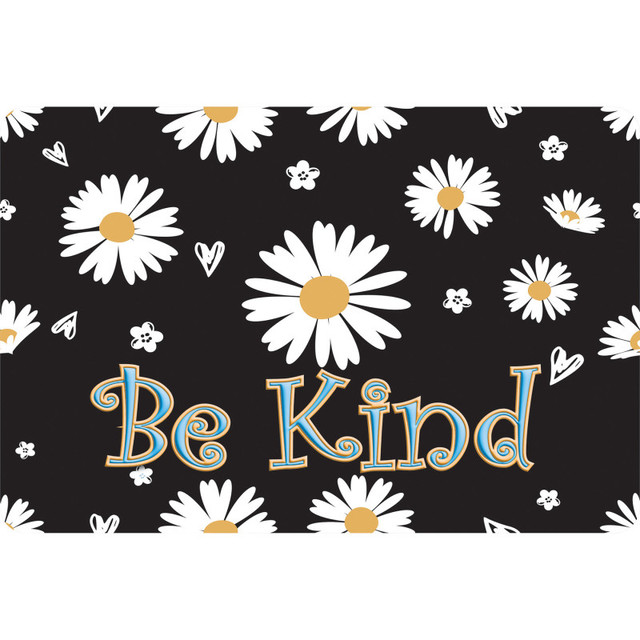 ASHLEY PRODUCTIONS Ashley Productions® The Original Fun Mat™, Welcome Mat, 15.5" x 23.5", Be Kind Daisies