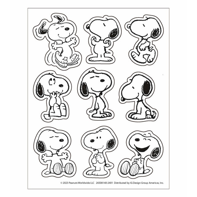 EUREKA Eureka® Peanuts® Snoopy Giant Stickers, Pack of 36