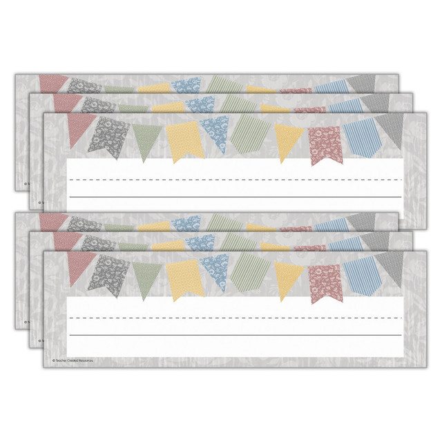 TEACHER CREATED RESOURCES Teacher Created Resources® Classroom Cottage Flat Name Plates, 36 Per Pack, 6 Packs