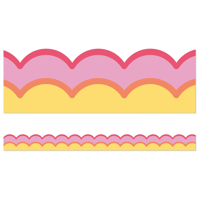 CARSON DELLOSA EDUCATION Carson Dellosa Education Happily Ever Elementary Retro Remix Warm Waves Scalloped Bulletin Board Borders, 39 Feet CARSON DELLOSA EDUCATION Carson Dellosa Education Happily Ever Elementary Retro Remix Warm Waves Scalloped Bulletin Board Borders, 39 Feet