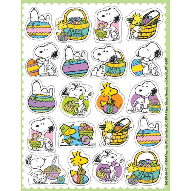 EUREKA Eureka® Peanuts® Easter Theme Stickers, Pack of 120