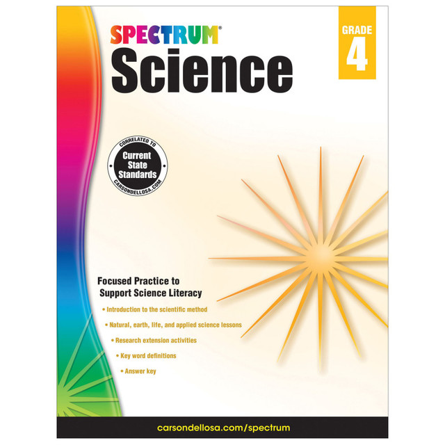 CARSON DELLOSA EDUCATION Spectrum® Science Workbook, Grade 4, Paperback