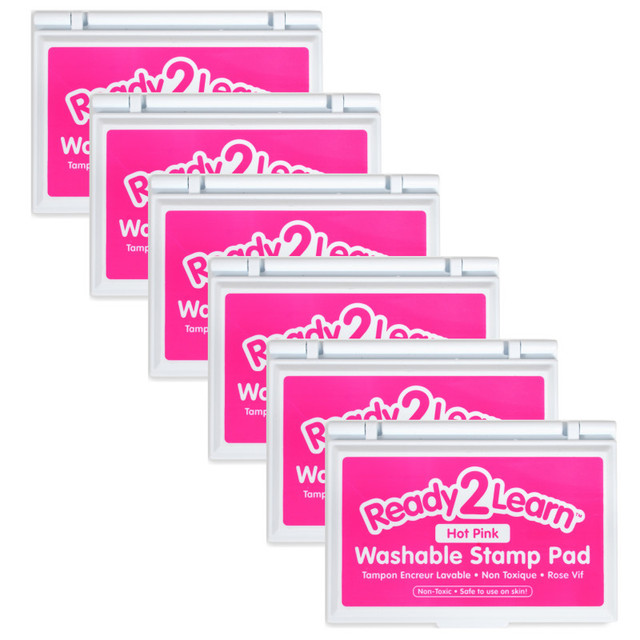 LEARNING ADVANTAGE READY 2 LEARN™ Washable Stamp Pad - Hot Pink - Pack of 6