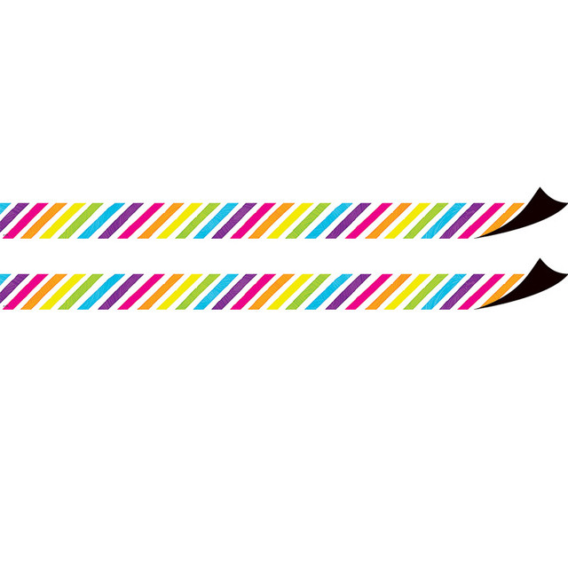 TEACHER CREATED RESOURCES Teacher Created Resources® Brights 4Ever Stripes Magnetic Border, 24 Feet Per Pack, 2 Packs