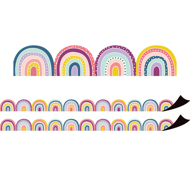 TEACHER CREATED RESOURCES Teacher Created Resources® Oh Happy Day Rainbows Magnetic Border, 24 Feet Per Pack, 2 Packs