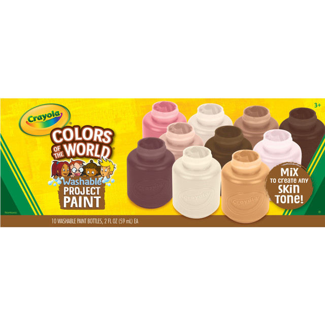 CRAYOLA LLC Crayola® Colors of the World Project Paint, 2oz Jars, 10 Count