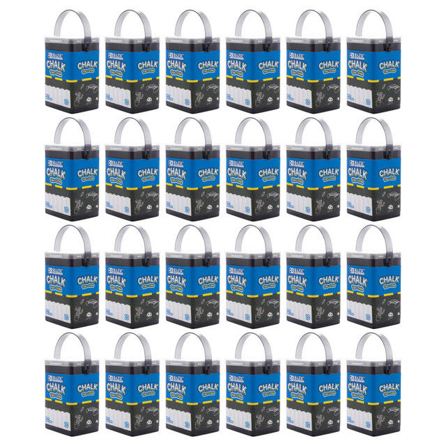 BAZIC PRODUCTS BAZIC Products® White Chalk, 20 Per Bucket, 24 Buckets