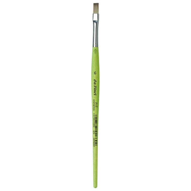 GREGORY DANIELS FINE ARTS INC da Vinci FIT Synthetics Student Brush, Synthetic, Acrylic & Tempera, Flat, Series 374, Size 6