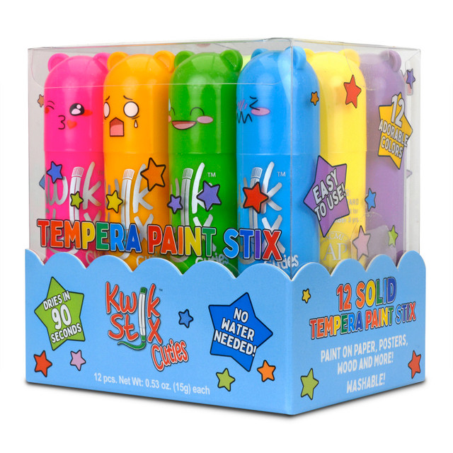 THE PENCIL GRIP Kwik Stix™ Cuties Solid Tempera Paint, Pack of 12