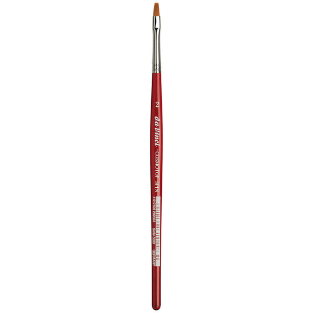 GREGORY DANIELS FINE ARTS INC da Vinci COSMOTOP-SPIN Silkpainting Brush, Synthetic, Watercolor, Flat, Size 2