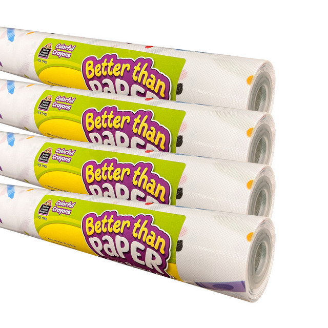 TEACHER CREATED RESOURCES Teacher Created Resources® Better Than Paper Bulletin Board Roll, Colorful Crayons, 4-Pack TEACHER CREATED RESOURCES Teacher Created Resources® Better Than Paper Bulletin Board Roll, Colorful Crayons, 4-Pack