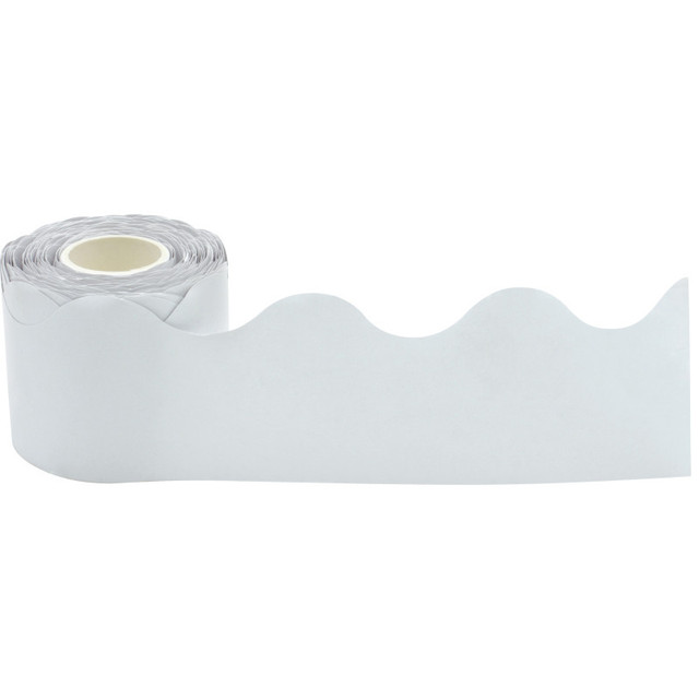 TEACHER CREATED RESOURCES Teacher Created Resources® White Scalloped Rolled Border Trim, 50 Feet
