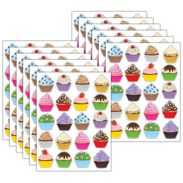 TEACHER CREATED RESOURCES Teacher Created Resources® Cupcakes Stickers, 120 Per Pack, 12 Packs