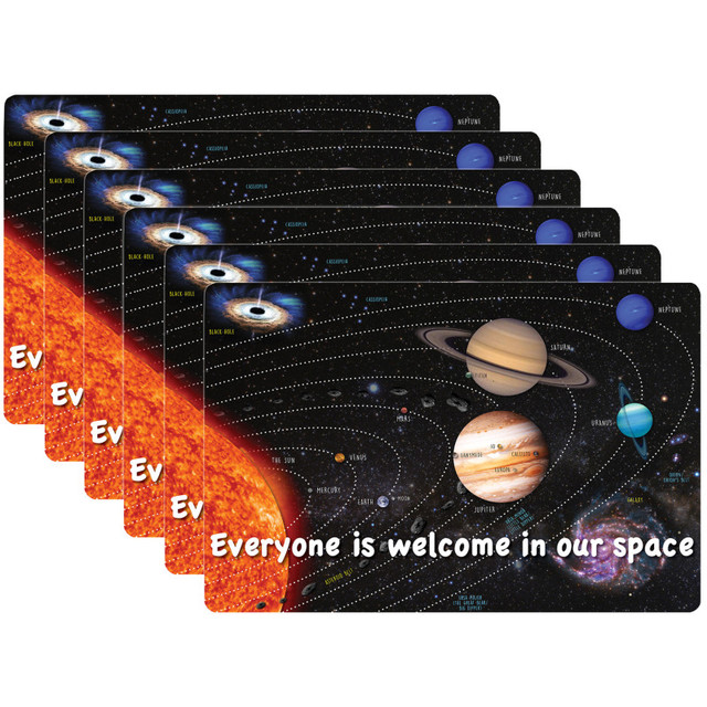 ASHLEY PRODUCTIONS Smart Poly® Computer Mouse Pad, 8" x 10", Everyone is Welcome in our Space, Pack of 6