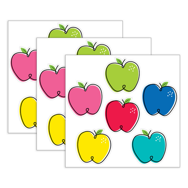 CREATIVE TEACHING PRESS Creative Teaching Press® Core Décor Doodle Apples 6" Designer Cut-Outs, 36 Per Pack, 3 Packs